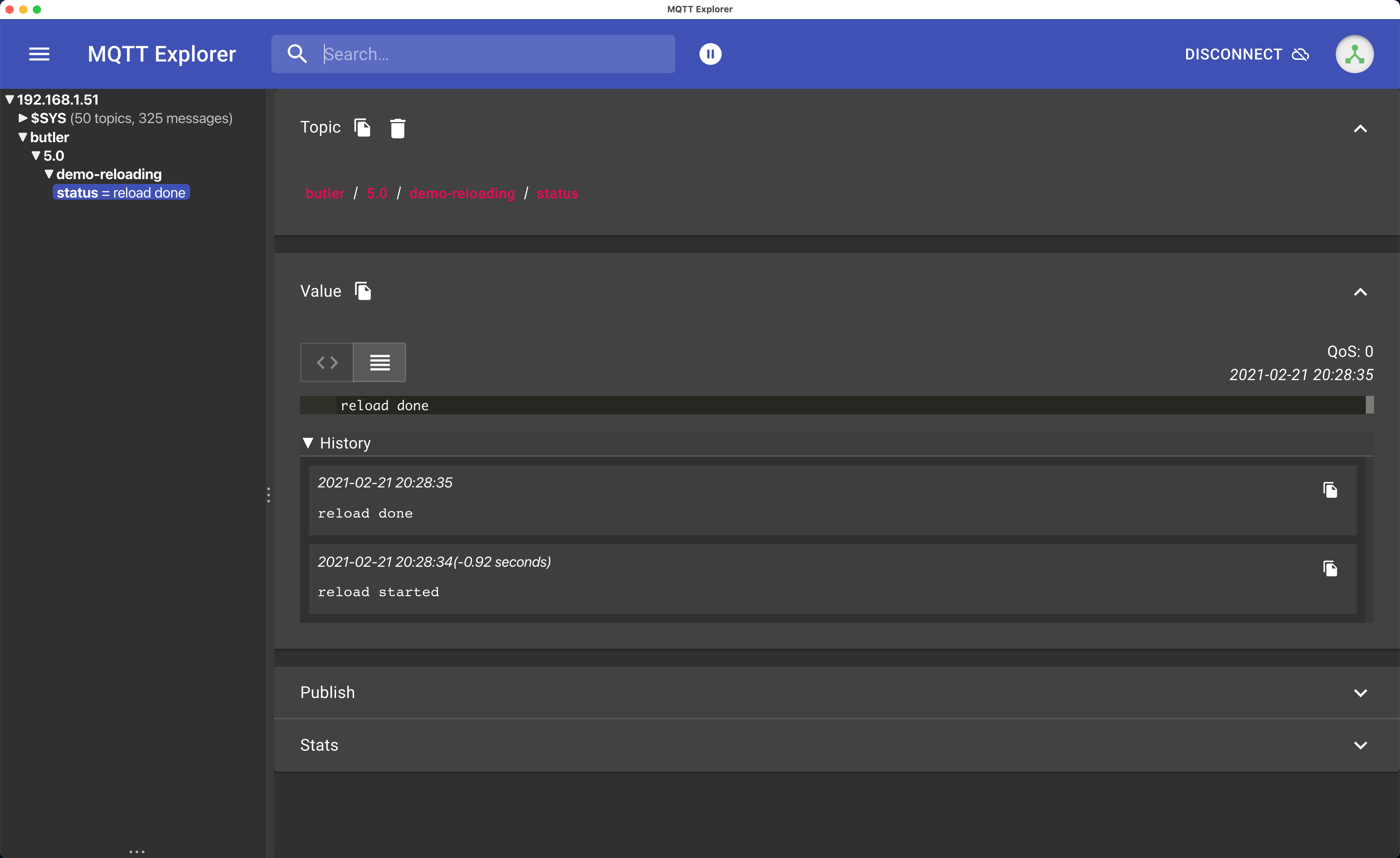 MQTT messages created from Qlik Sense load script