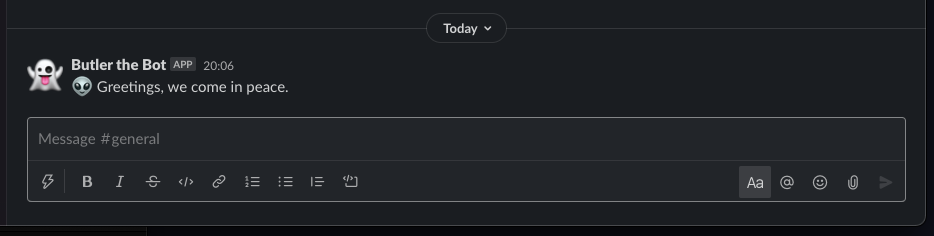 Slack message created from Qlik Sense load script
