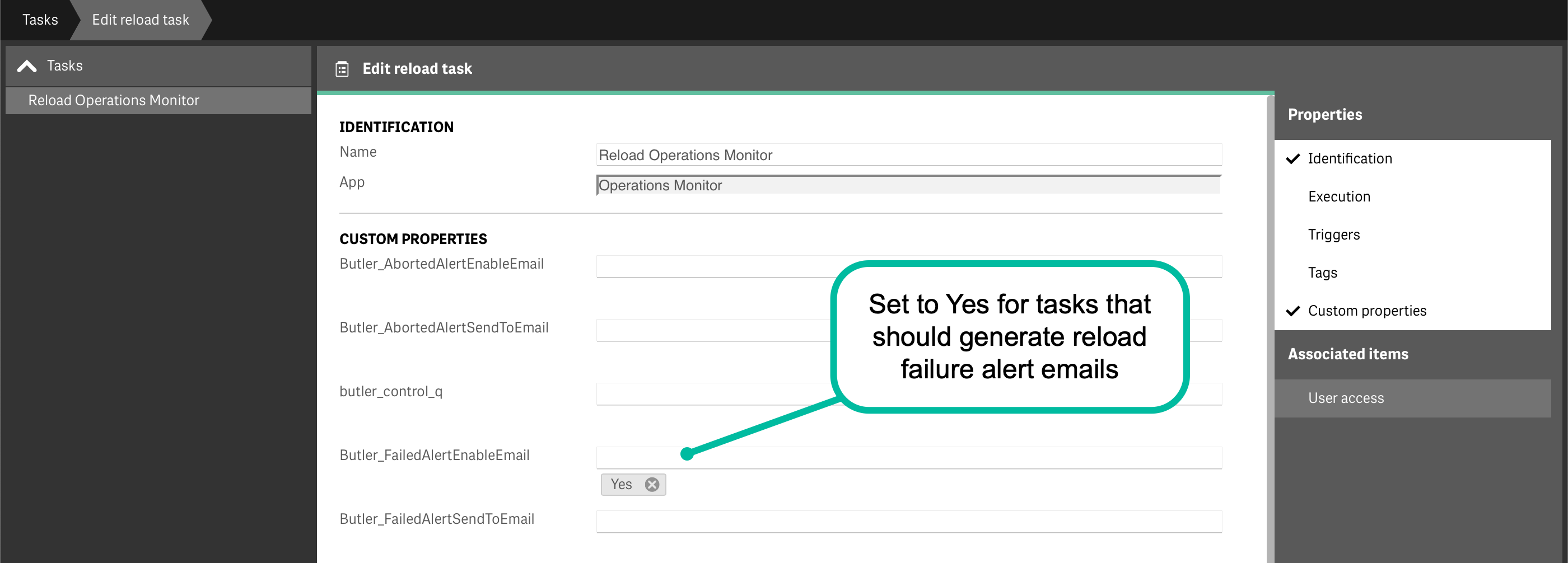 QMC custom property for controlling reload alerts